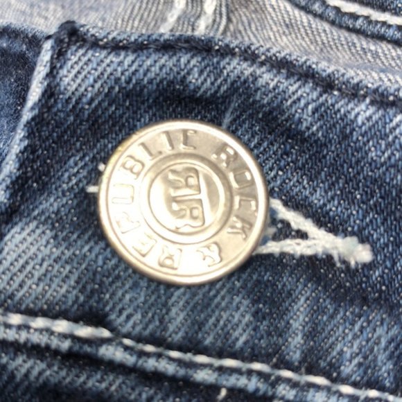 VINTAGE ROCK & REPUBLIC ANKLE CROP JEANS 28x25 🇺🇸 - Picture 11 of 13